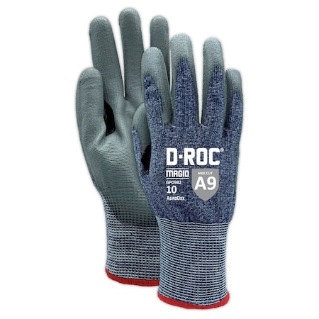 Magid Coated Gloves, Polyurethane, 5 Abrasion Level, Blue, 1 PR GPD982-10
